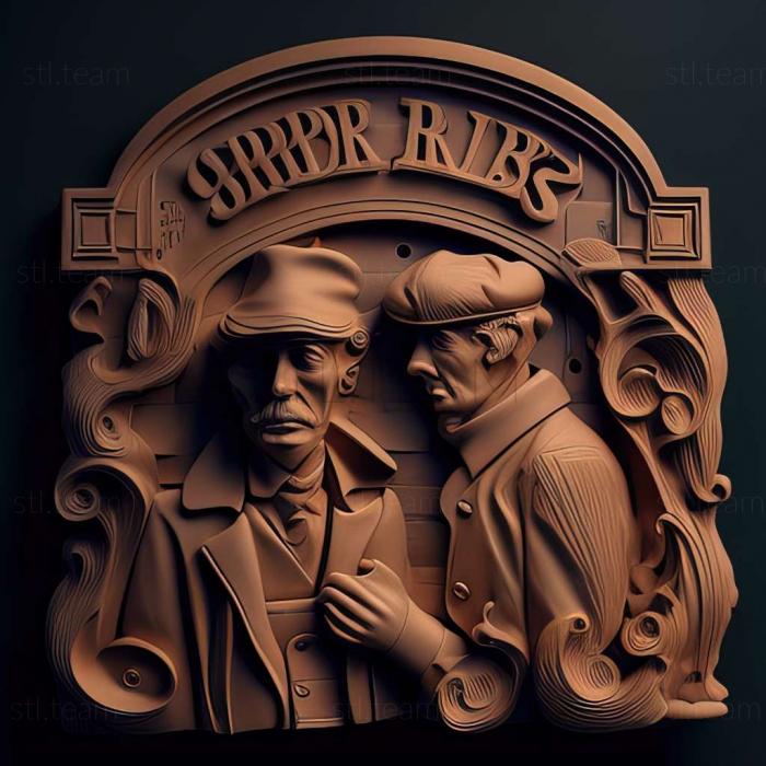 3D model Sherlock Holmes vsJack the Ripper game (STL)